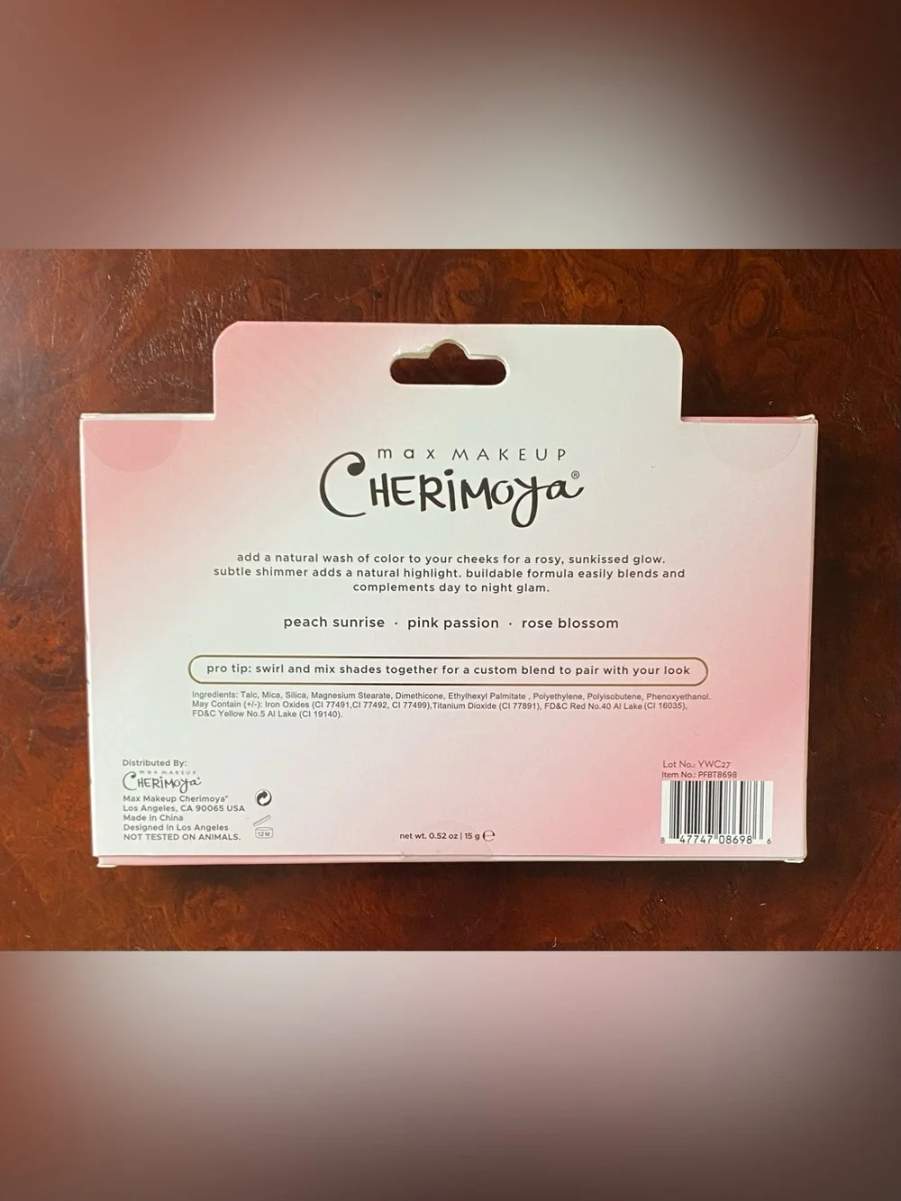 Max Makeup cherimoya cheek